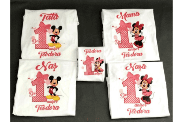 memoriesgifts set tricouri pink minnie mouse 2