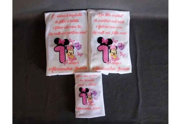 set tricouri pink minnie mouse 4