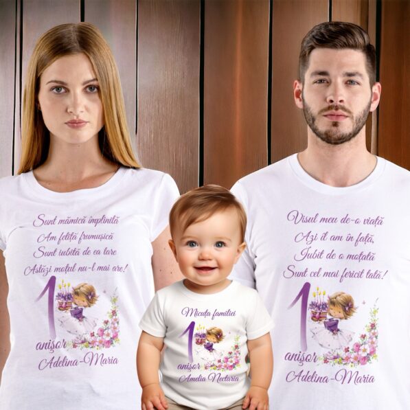 memoriesgifts set tricouri purple iris